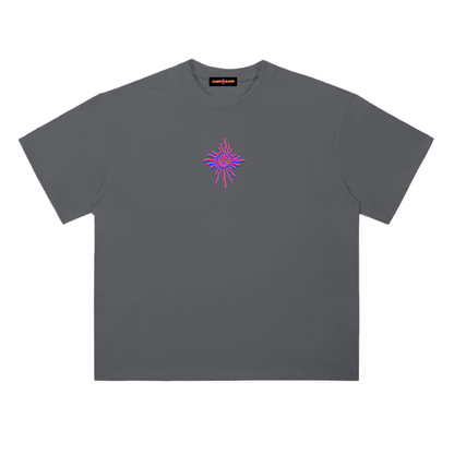 Oversized,Radial Blur,Brown,Black,Dark Grey,Oversized Tee,Tee Shirt
