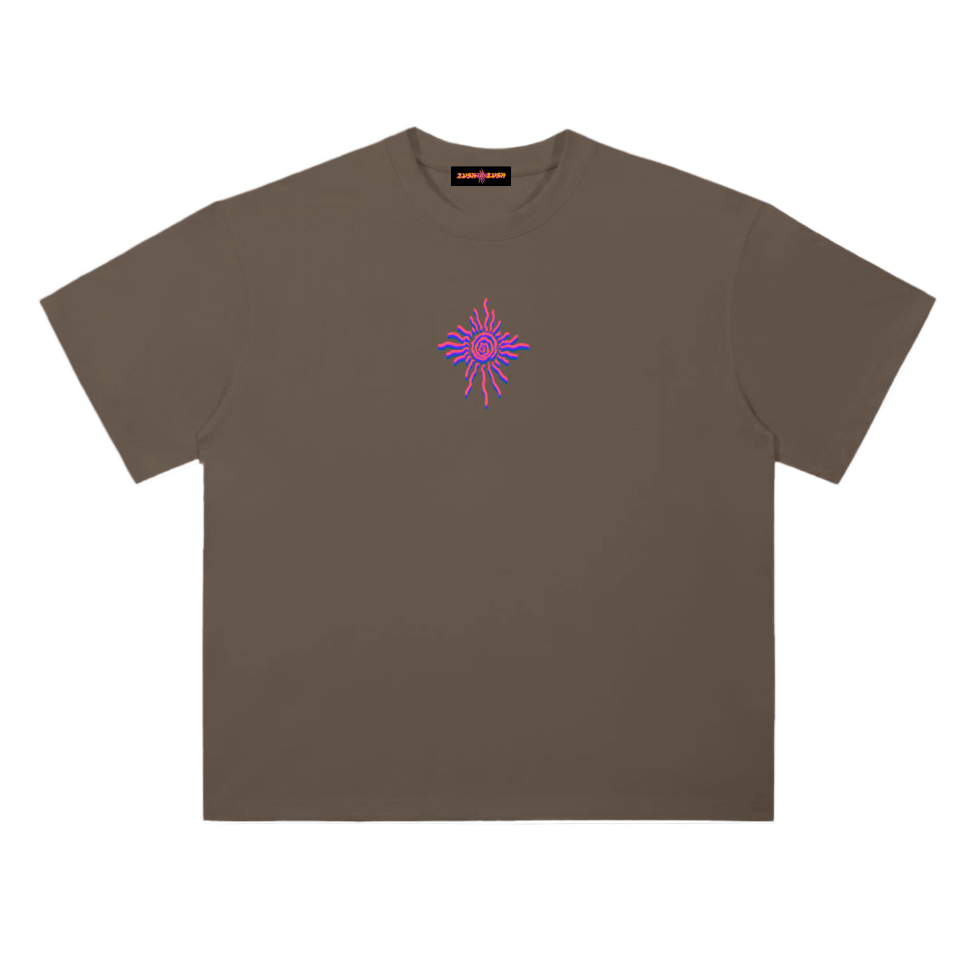 Oversized,Radial Blur,Brown,Black,Dark Grey,Oversized Tee,Tee Shirt
