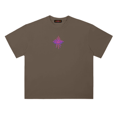 Oversized,Radial Blur,Brown,Black,Dark Grey,Oversized Tee,Tee Shirt