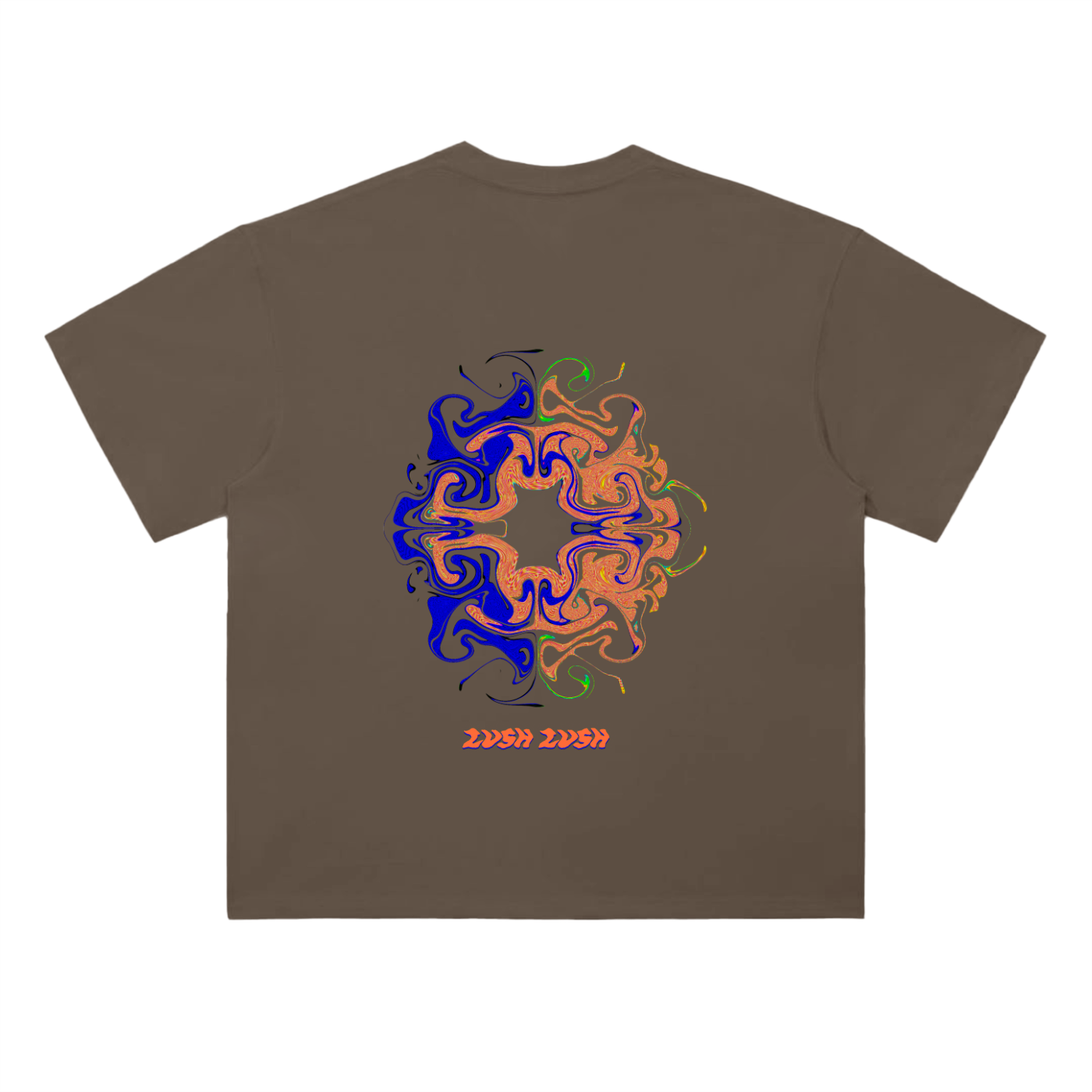 Oversized,Radial Blur,Brown,Black,Dark Grey,Oversized Tee,Tee Shirt