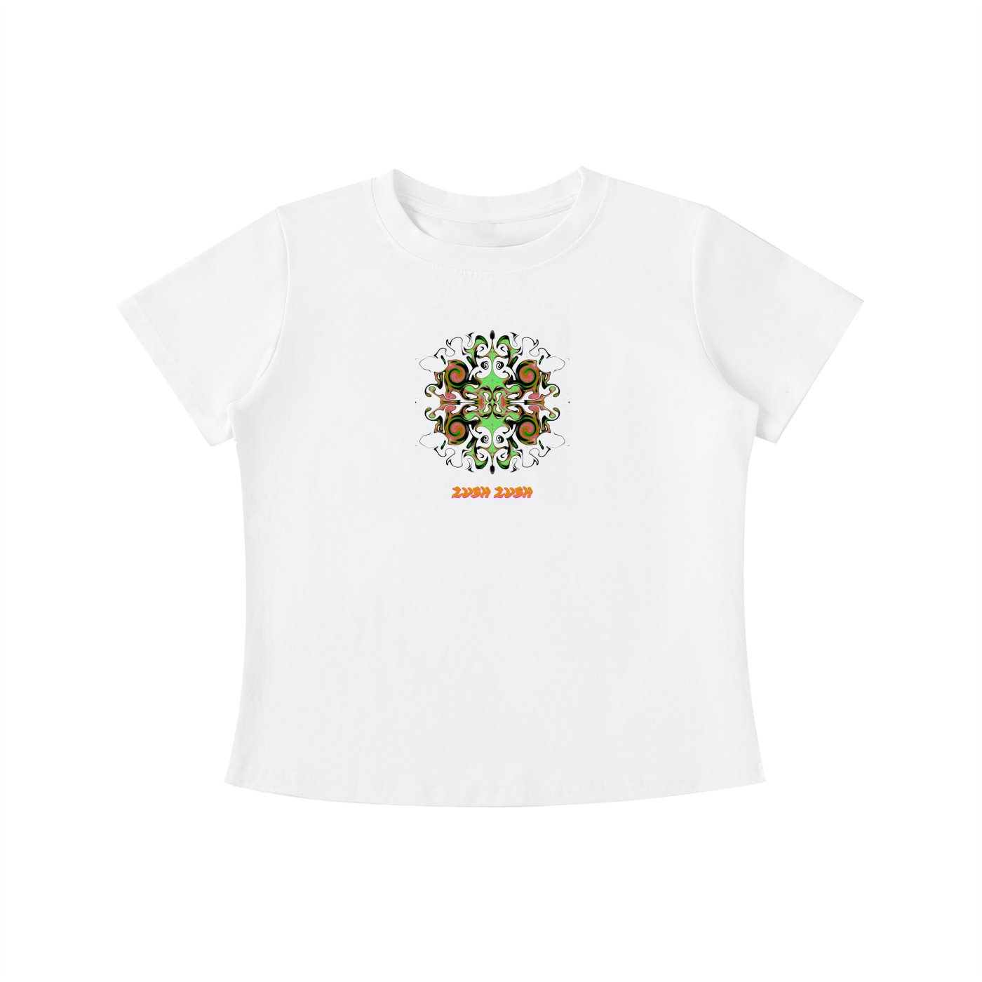 Baby Tee,Crop Top,Psychedelic ,Woman Tee