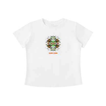 Baby Tee,Crop Top,Psychedelic ,Woman Tee
