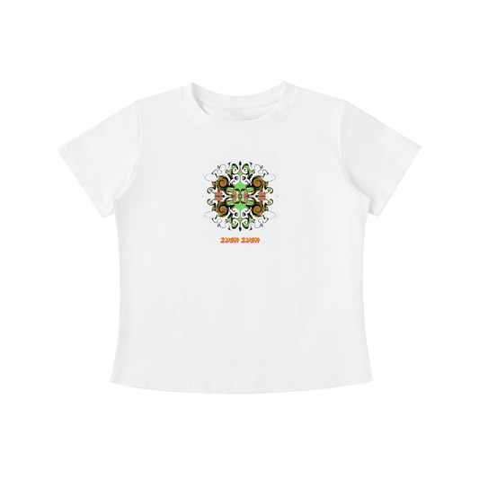 Baby Tee,Crop Top,Psychedelic ,Woman Tee