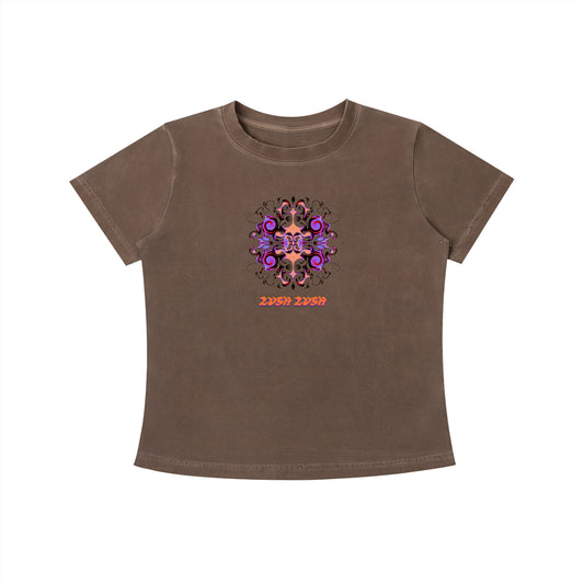 baby tee,Dreaming Flower,Womens Tee