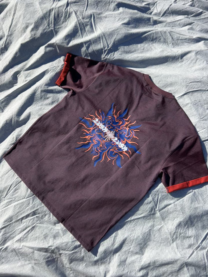 Internal Sunshine Contrast Cuffed Tee Shirt